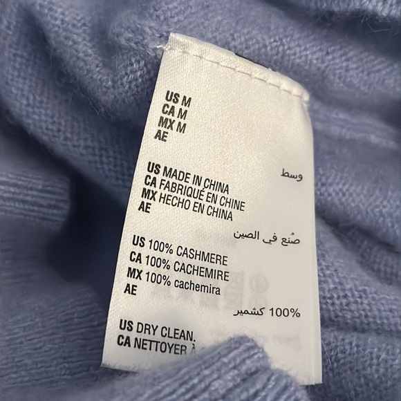 Charter Club Cashmere Cha Cha Ruffled Sweater Top Periwinkle Size M Spring Soft - Picture 8 of 8